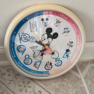Mickey Mouse Lorus Quartz Wall Clock
